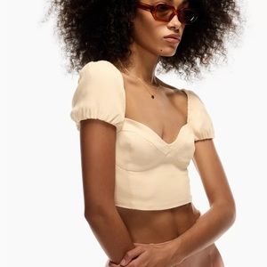 Aritzia Wilfred Novella Top in Baby Pink
